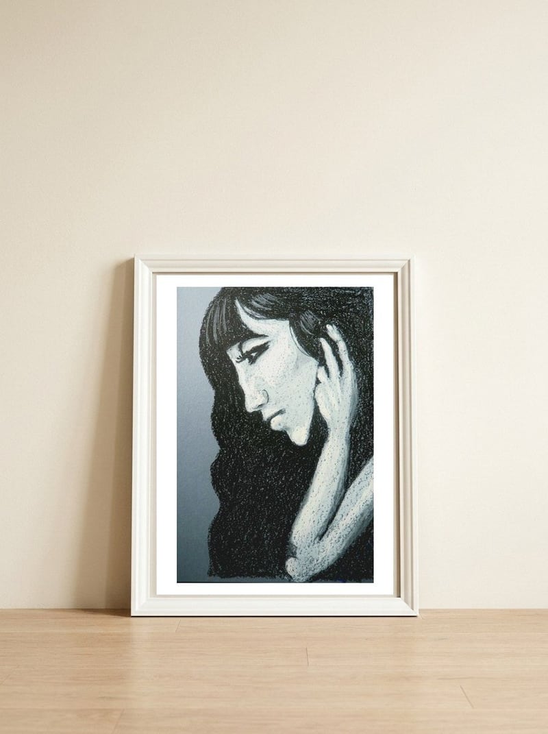 Tenderness — framed, leaning against the wall