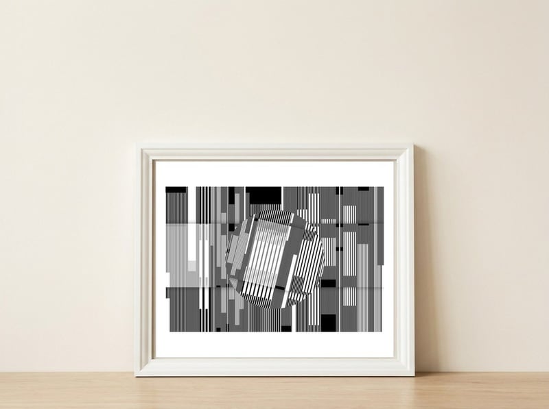 Glitch Global VI Serie Urban Nature — framed, leaning against the wall