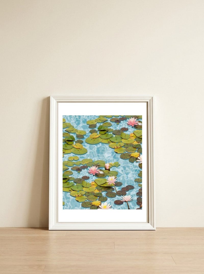 Lotus Formation — framed, leaning against the wall