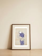 be-kind-to-your-mind-metal-health-purple-and-blue-flowers-mental-health-2 — framed, leaning against the wall thumbnail