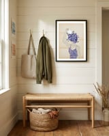 be-kind-to-your-mind-metal-health-purple-and-blue-flowers-mental-health-2 framed in a relaxed room thumbnail