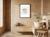 treasures-from-the-ocean-square-beach-sea-shells-coastal-2 framed in a serene room thumbnail