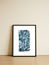 wild-flowers-on-blue-1 — framed, leaning against the wall thumbnail