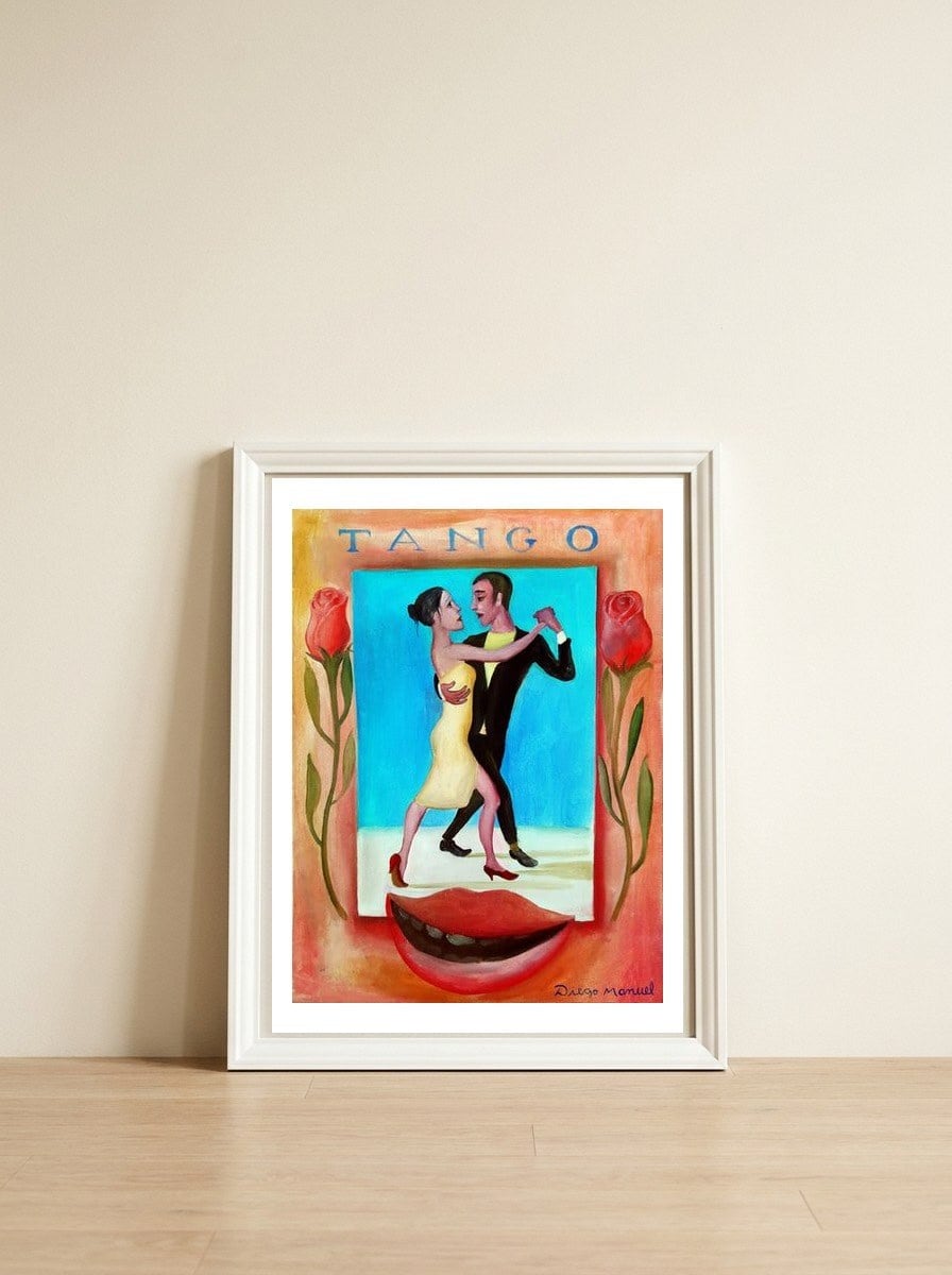 Cartel De Tango — framed, leaning against the wall
