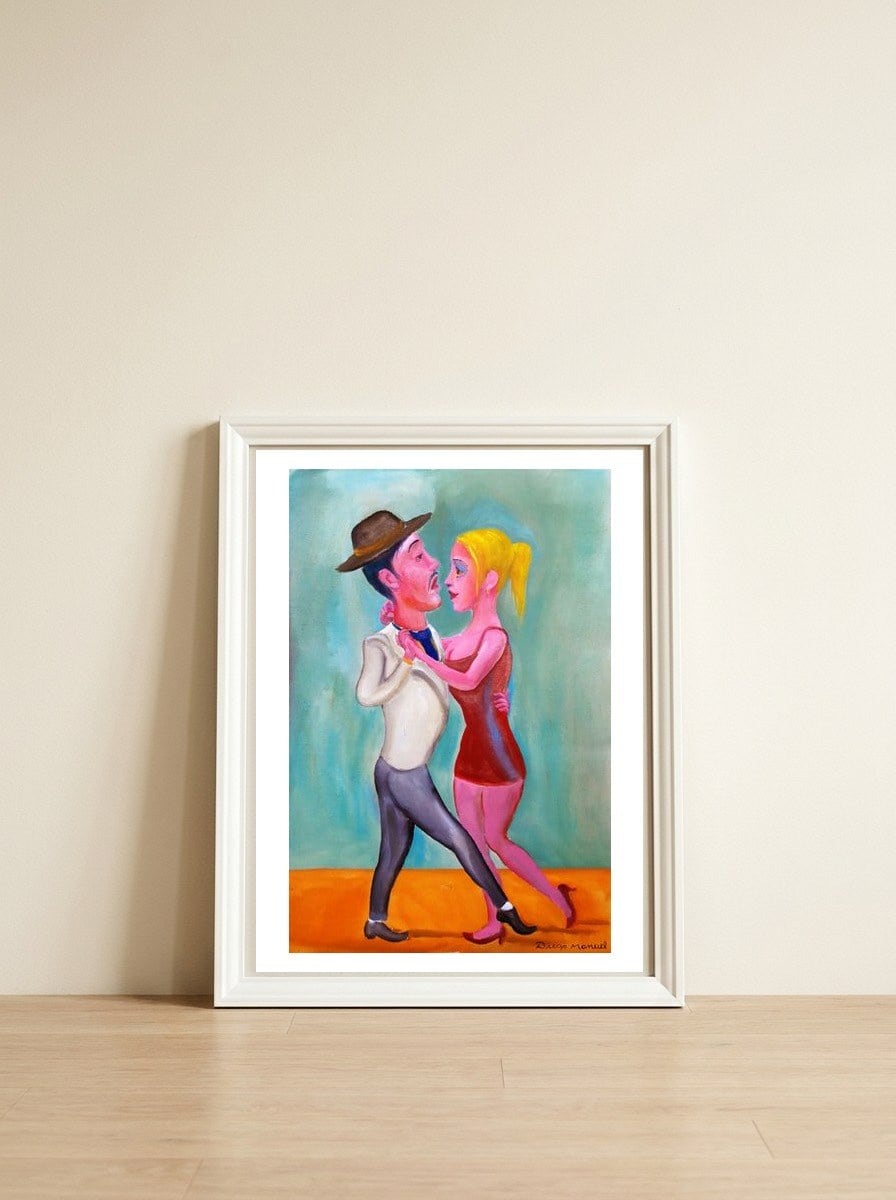Milongueros 2 — framed, leaning against the wall