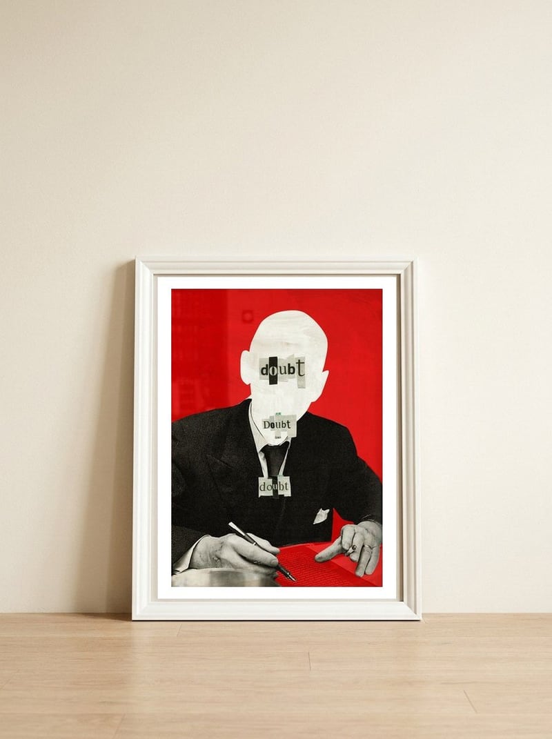 The Truth Is Dead 1932 — framed, leaning against the wall