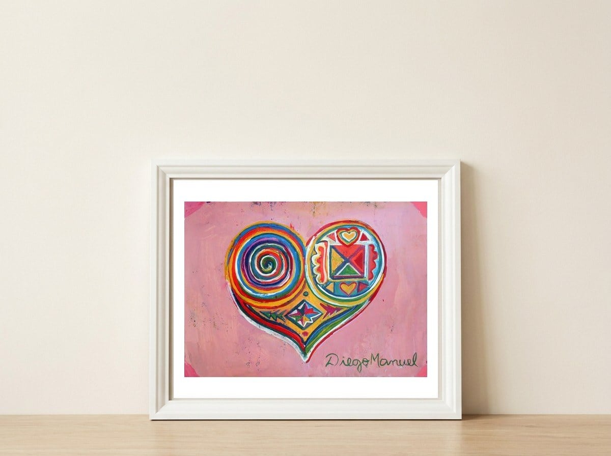 Corazon 2023 2 — framed, leaning against the wall