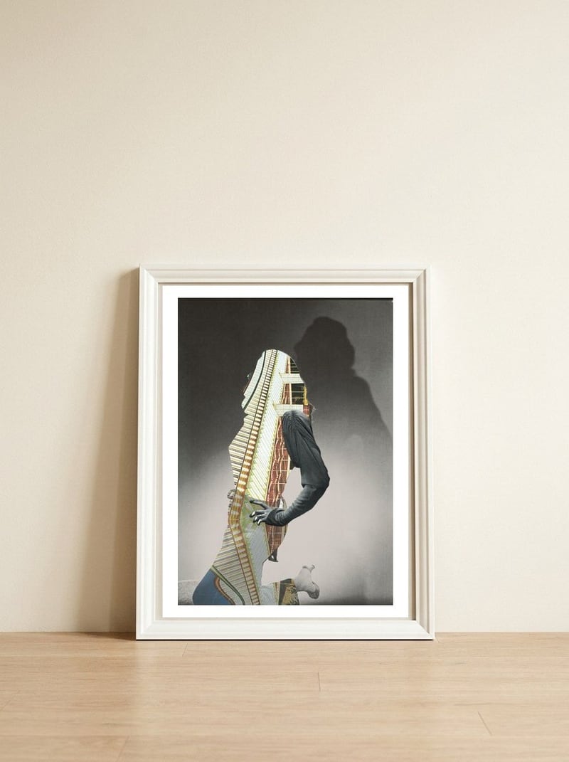 the hollywood carousel 2 — framed, leaning against the wall