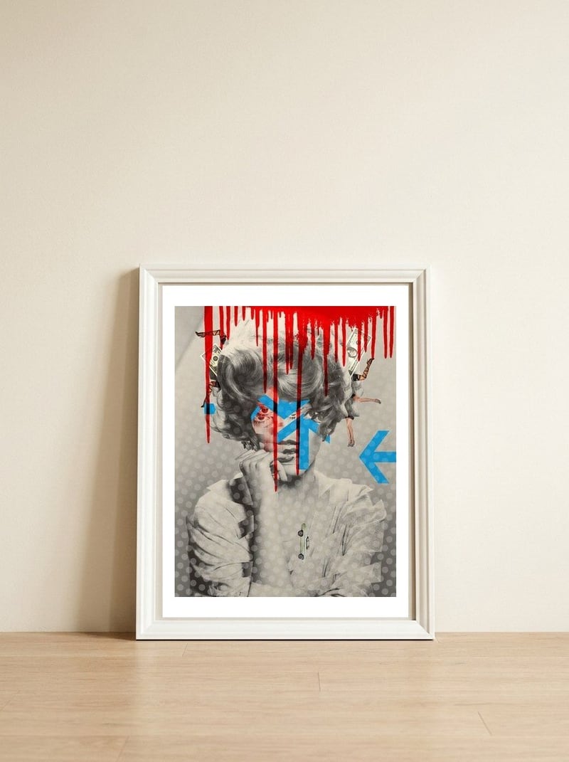 Another Portrait Disaster · Sweet Jane — framed, leaning against the wall