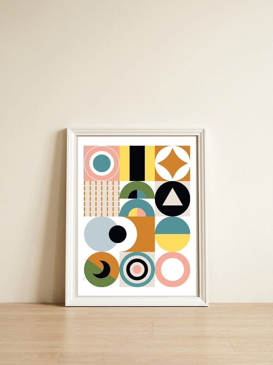 Mescolanza - Rebelion of Geometrica — framed, leaning against the wall