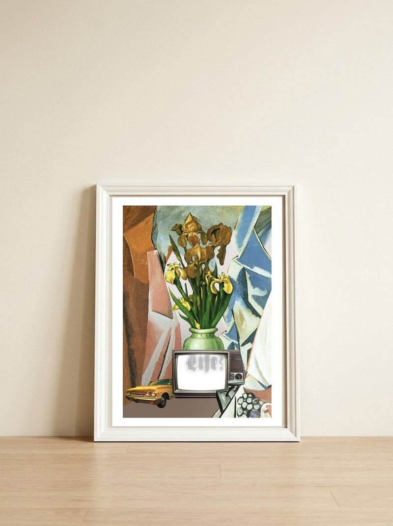 Still Leben · Traum — framed, leaning against the wall