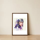 medieval-helm-officer-side-view-1 — framed, leaning against the wall thumbnail