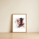 side-view-asian-warrior-woman-portrait-1 — framed, leaning against the wall thumbnail