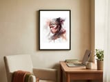 side-view-asian-warrior-woman-portrait-1 framed in a focused room thumbnail