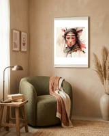 watercolor-asian-warrior-woman-portrait-1 framed in a tender room thumbnail