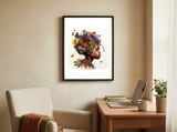 butterfly-african-woman-in-bloom framed in a focused room thumbnail