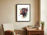 butterfly-african-woman-profile framed in a focused room thumbnail