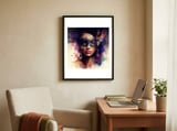 watercolor-carnival-feathered-mask-portrait framed in a focused room thumbnail
