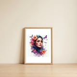 sapphire-veil-floral-gaze — framed, leaning against the wall thumbnail