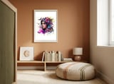 Watercolor Floral Arabian Woman #9 framed in a gentle room thumbnail