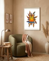 Fuego 21 Copia framed in a tender room thumbnail