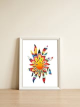 Fuego 23 Copia — framed, leaning against the wall thumbnail