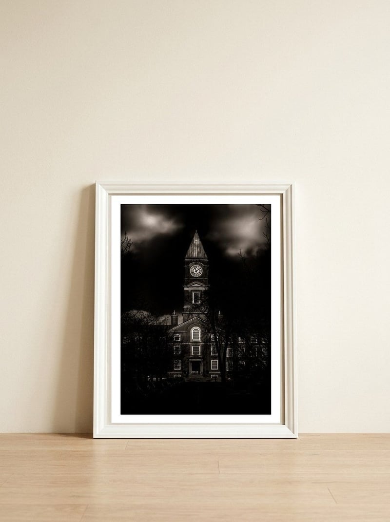 School Daze No 7 Toned Version — framed, leaning against the wall