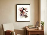 watercolor-asian-butterfly-reverie framed in a focused room thumbnail