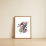 watercolor-asian-pastel-butterfly-drift — framed, leaning against the wall thumbnail
