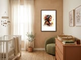 floral-native-warrior-woman-autumn-colors framed in a tender room thumbnail