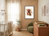 floral-native-warrior-woman-dreaming framed in a tender room thumbnail