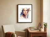 native-warrior-woman-blue-feather-gaze framed in a focused room thumbnail