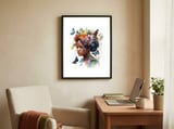 tropical-indonesian-woman-with-butterflies framed in a focused room thumbnail