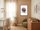 turquoise-turban-floral-profile framed in a tender room thumbnail