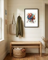 turquoise-turban-floral-profile framed in a relaxed room thumbnail