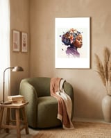 midnight-turban-blossom-profile framed in a tender room thumbnail