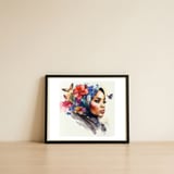 vivid-veil-with-floral-crown — framed, leaning against the wall thumbnail
