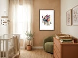 slate-turban-floral-crown framed in a tender room thumbnail