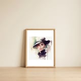 classic-beige-hat-portrait — framed, leaning against the wall thumbnail