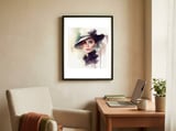 classic-beige-hat-portrait framed in a focused room thumbnail