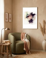 classic-beige-hat-portrait framed in a tender room thumbnail