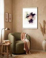 classic-beige-hat-portrait framed in a tender room thumbnail
