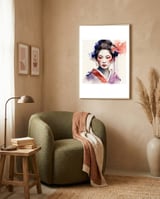 violet-wash-modern-geisha framed in a tender room thumbnail