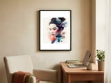 teal-and-coral-modern-geisha framed in a focused room thumbnail