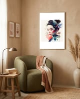 teal-and-coral-modern-geisha framed in a tender room thumbnail