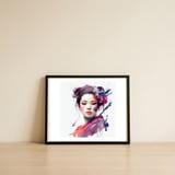 violet-blossom-modern-geisha — framed, leaning against the wall thumbnail