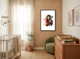 floral-guitarist-portrait framed in a tender room thumbnail