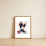 napoleonic-blue-uniform-officer — framed, leaning against the wall thumbnail