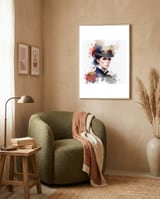 napoleonic-blue-uniform-officer framed in a tender room thumbnail