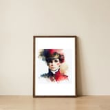 napoleonic-regal-officer-in-red — framed, leaning against the wall thumbnail